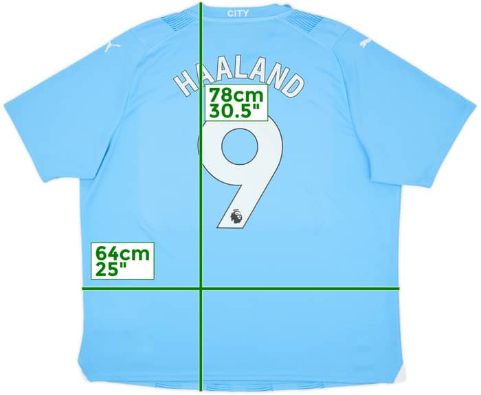 2023-24 Manchester City Home Shirt Haaland #9 - 8/10 - (XXL)