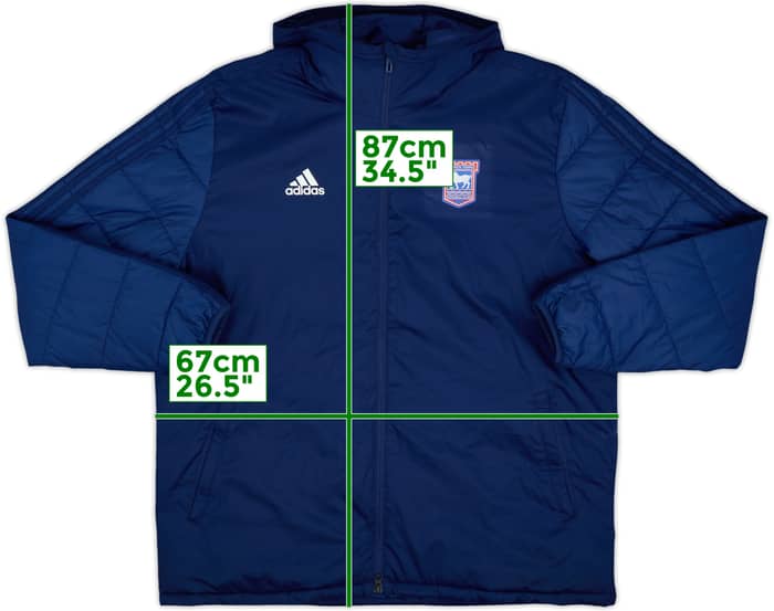 2017-18 Ipswich adidas Padded Bench Coat - 9/10 - (XL)