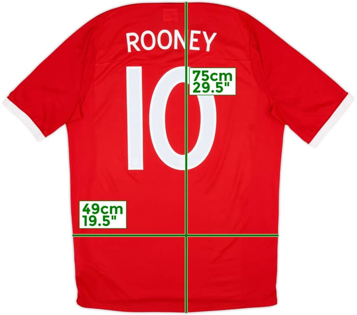 2010-11 England Away Shirt Rooney #10 - 10/10 - (L)