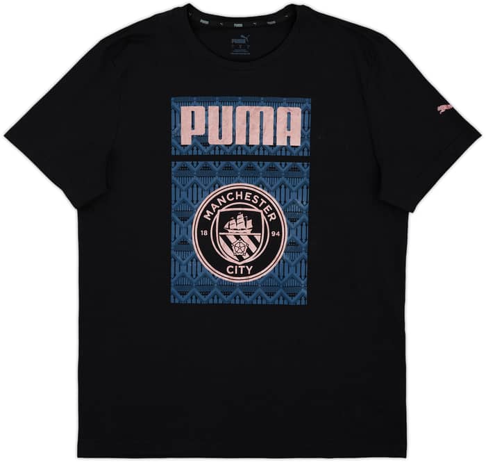 2020-21 Manchester City Puma Graphic Tee - 7/10 - (L)