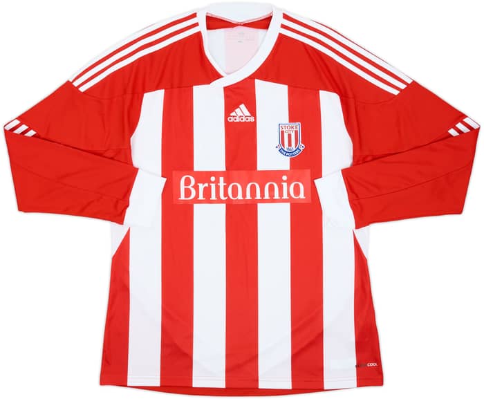 2011-12 Stoke City Home L/S Shirt Crouch #25 - 8/10 - (L)