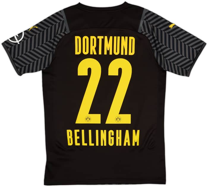 Camiseta de visitante del Borussia Dortmund 2021-22 Bellingham #22 - 9/10 - (S)