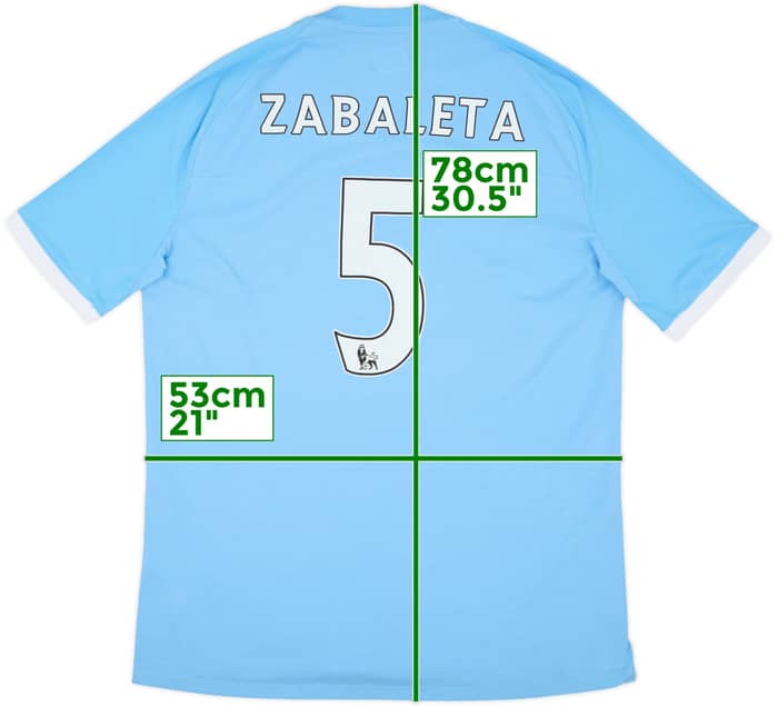 2010-11 Manchester City Home Shirt Zabaleta #5 - 8/10 - (L)