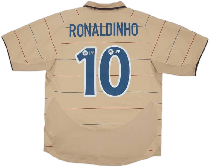 2003-05 Barcelona Camiseta Visitante Ronaldinho #10 - 8/10 - (L)