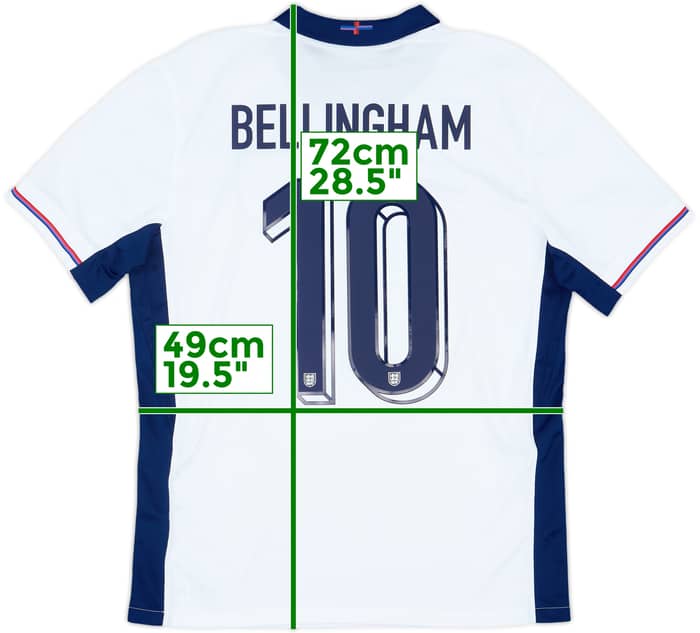 2024-25 England Home Shirt Bellingham #10 - 8/10 - (M)