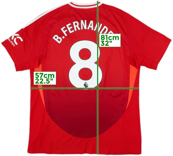 2024-25 Manchester United Home Shirt B.Fernandes #8 - 10/10 - (XL)