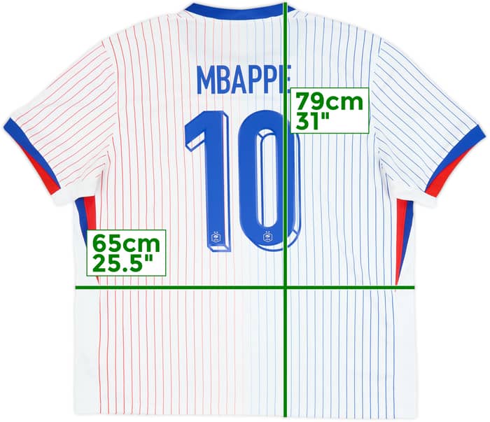 Camiseta de visitante de Francia 2024-25 Mbappe #10 - 10/10 - (XXL)