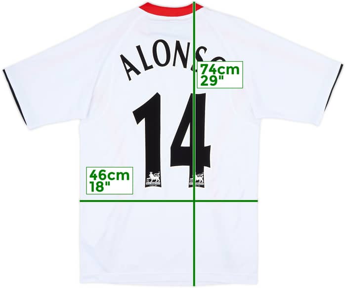 2005-06 Liverpool Away Shirt Alonso #14 - 8/10 - (S)