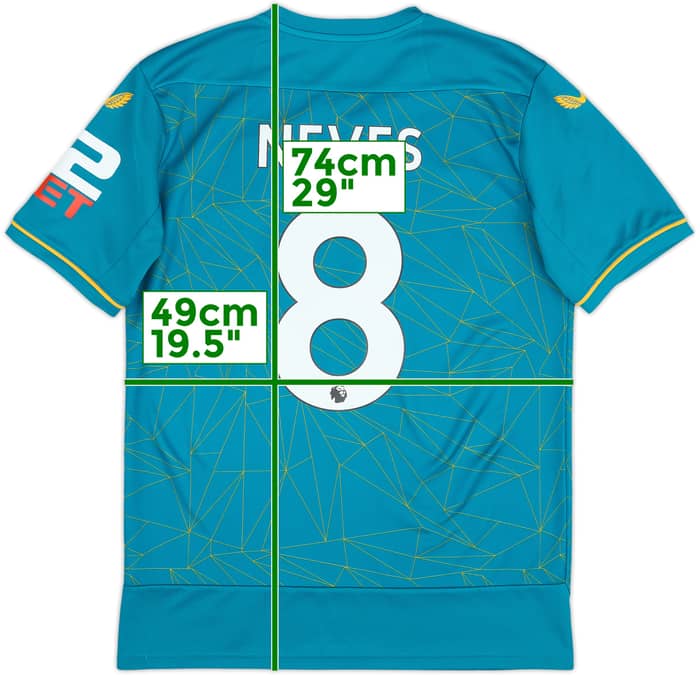 2022-23 Wolves Away Shirt Neves #8 - 10/10 - (M)