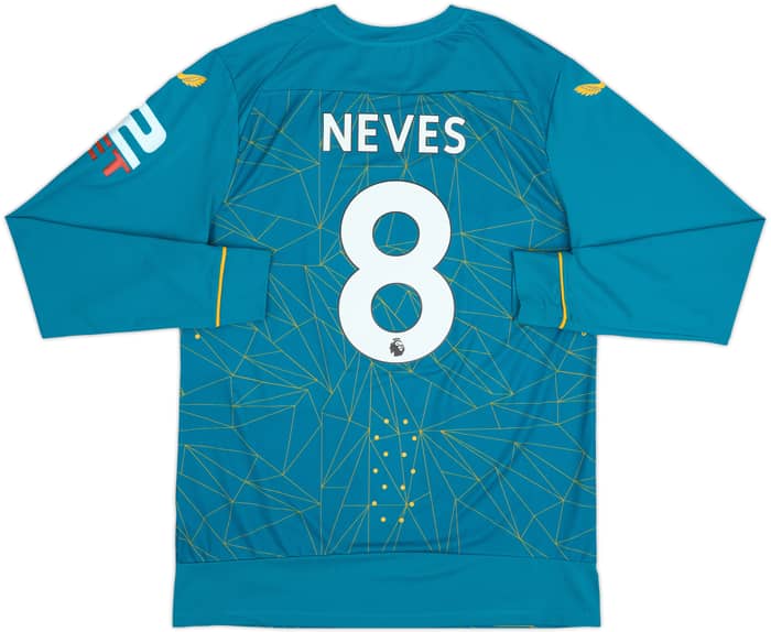 2022-23 Wolves Authentic Away L/S Shirt Neves #8 - 10/10 - (M)