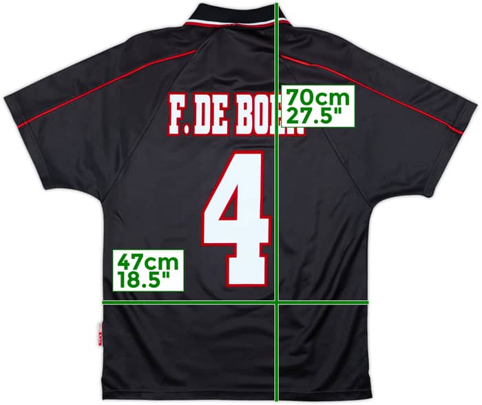 1998-99 Ajax Camiseta Visitante F.De Boer #4 - 8/10 - (S)