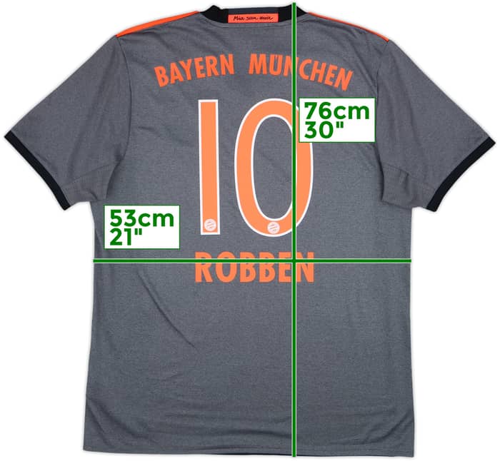 2016-17 Bayern Munich Away Shirt Robben #10 - 9/10 - (L)
