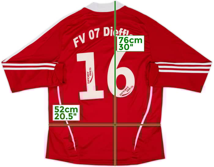 2008-09 adidas Template L/S Shirt #16 - 8/10 - (L)