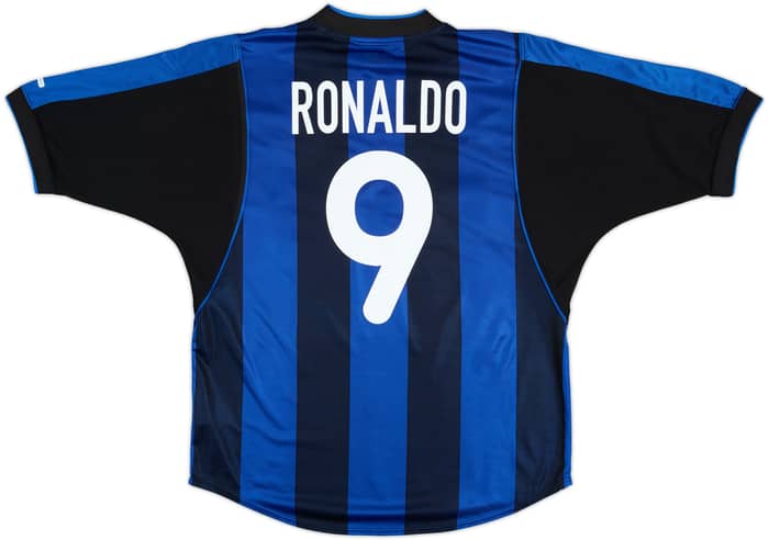 2000-01 Inter de Milán Camiseta Local Ronaldo #9 - 9/10 - (M)