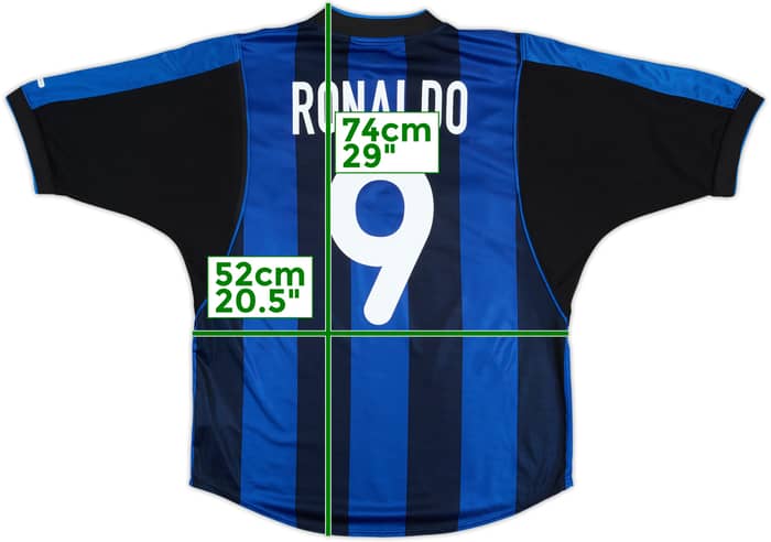 2000-01 Inter de Milán Camiseta Local Ronaldo #9 - 9/10 - (M)