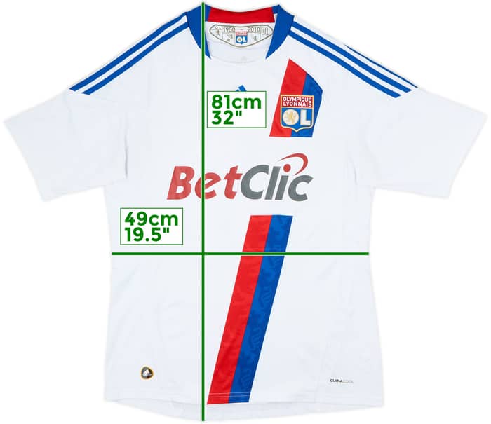 2010-11 Lyon Home Shirt Lisandro #9 - 9/10 - (M)