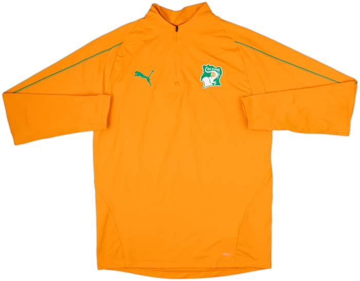 2019-20 Ivory Coast Puma 1/4 Zip Training Top - 8/10 - (XL/XXL)