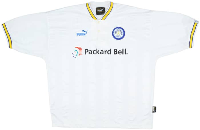 1996-98 Leeds United Home Shirt Haaland #4 - 8/10 - (XL)