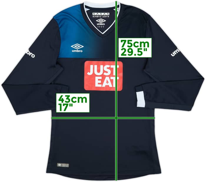 2016-17 Derby County Away L/S Shirt - 7/10 - (S)