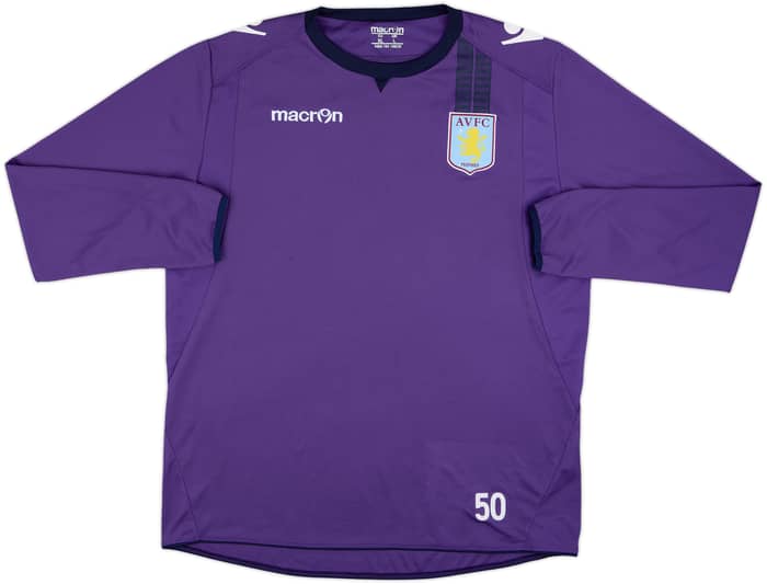 2012-13 Aston Villa Player Issue Macron Training L/S Shirt #50 - 10/10 - (L)