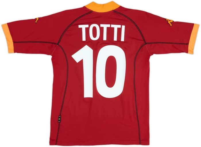2001-02 Roma Home Shirt Totti #10 - 7/10 - (S)