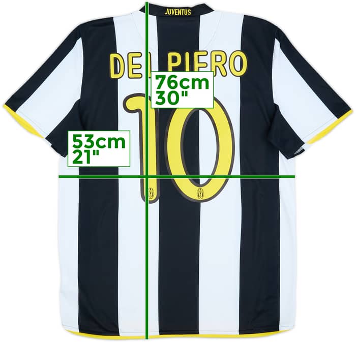 2008-09 Juventus Home Shirt Del Piero #10 - 8/10 - (M)