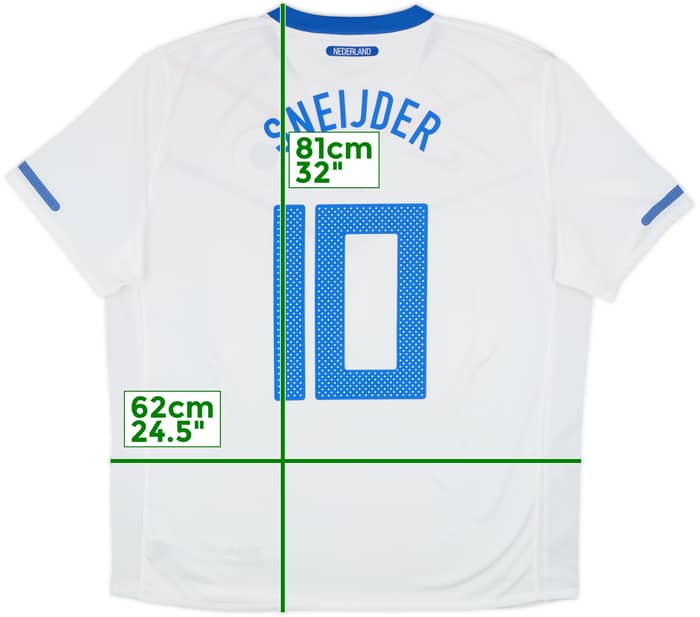 2010-11 Netherlands Away Shirt Sneijder #10 - 7/10 - (XXL)