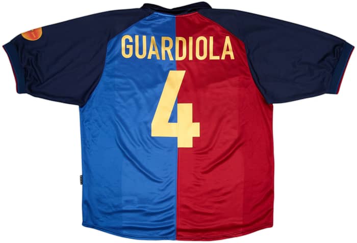 1999-00 Barcelona Centenary Home Shirt Guardiola #4 - 8/10 - (XL)