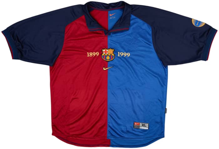 1999-00 Barcelona Centenary Home Shirt Guardiola #4 - 8/10 - (XL)