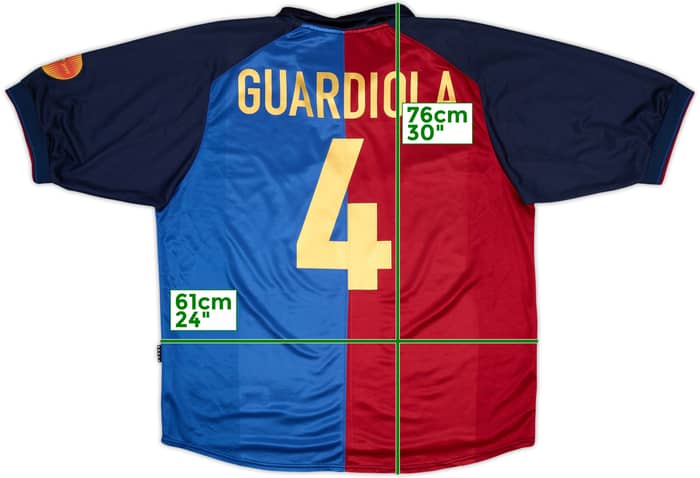 1999-00 Barcelona Centenary Home Shirt Guardiola #4 - 8/10 - (XL)