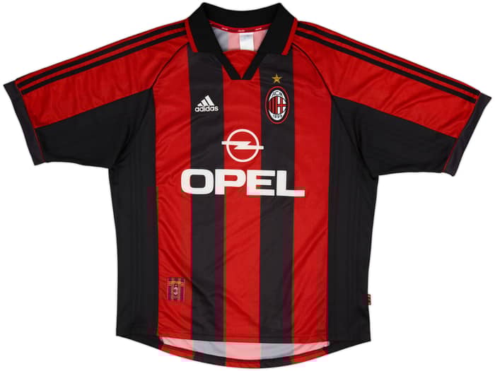 1998-00 AC Milan Home Shirt Weah #9 - 8/10 - (XL)