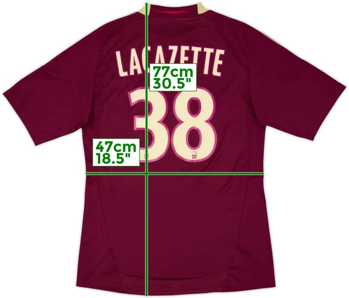 2010-11 Lyon Away Shirt Lacazette #38 - 6/10 - (M)
