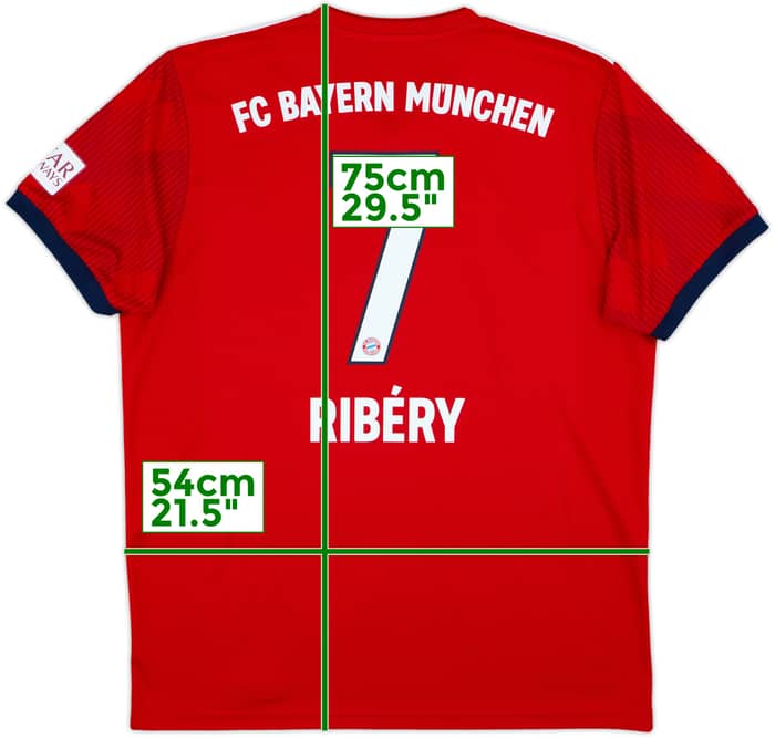 2018-19 Bayern Munich Home Shirt Ribery #7 - 9/10 - (L)