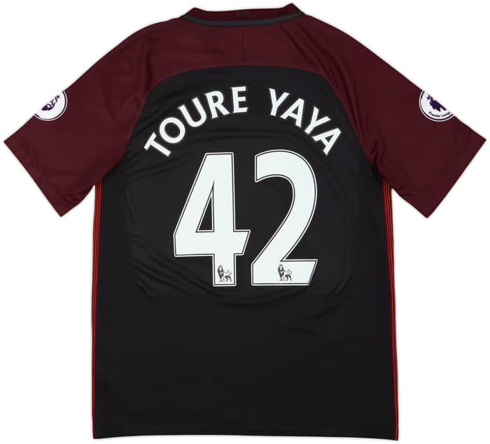 2016-17 Manchester City Away Shirt Toure Yaya #42 - 9/10 - (M)