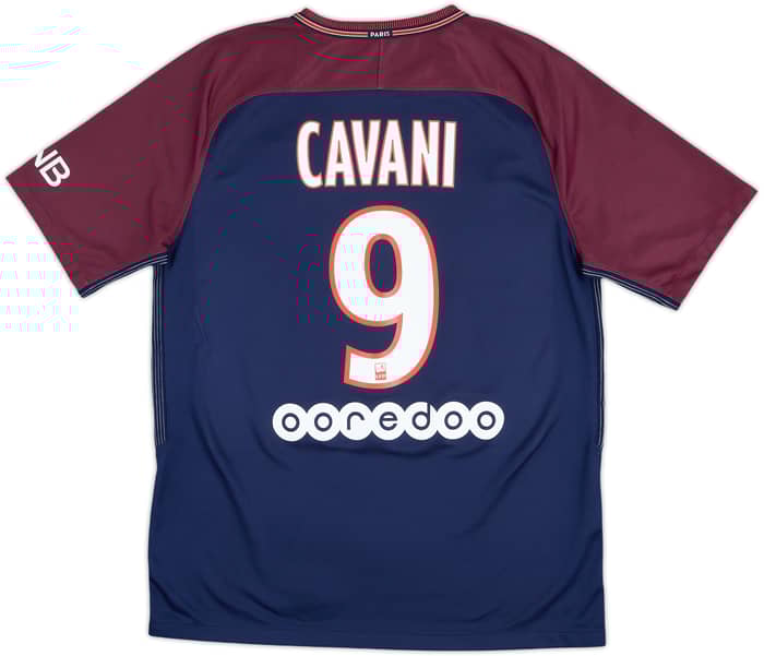 2017-18 Paris Saint-Germain Home Shirt Cavani #9 - 8/10 - (M)