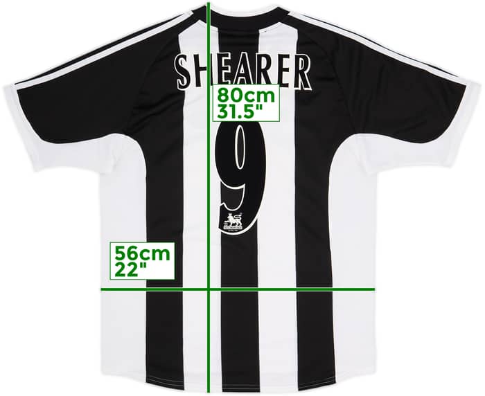 2001-03 Newcastle Home Shirt Shearer #9 - 8/10 - (L)