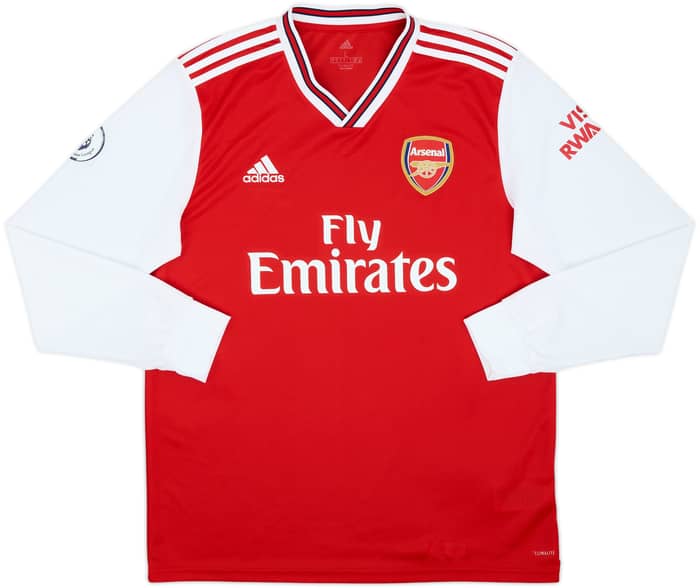 2019-20 Arsenal Home L/S Shirt Saka #77 - 8/10 - (L)