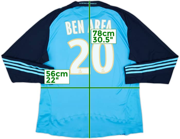 2008-09 Olympique Marseille Authentic Away L/S Shirt Ben Arfa #20 - 8/10 - (XL)