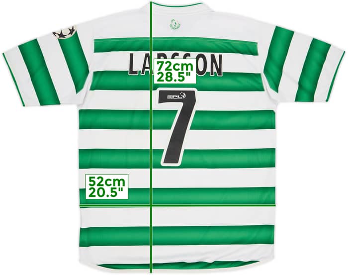2003-04 Celtic Home Shirt Larsson #7 - 7/10 - (M)