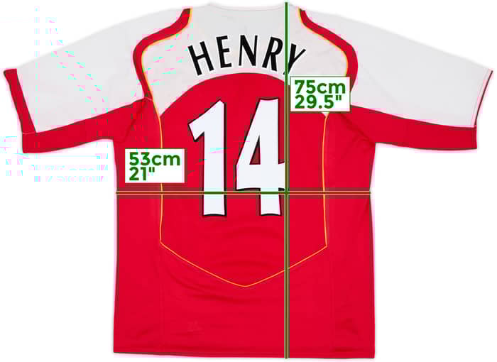 2004-05 Arsenal Camiseta Local Henry #14 - 7/10 - (M)