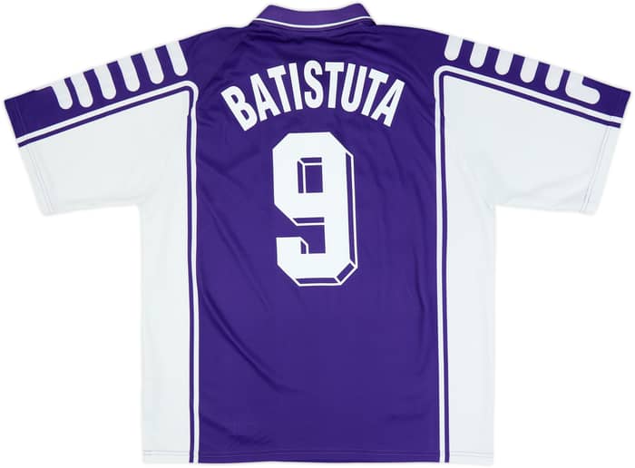 1999-00 Fiorentina Home Shirt Batistuta #9 - 8/10 - (XL)