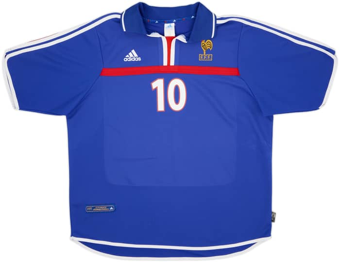 2000-02 France Home Shirt Zidane #10 - 7/10 - (XL)