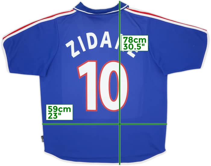 2000-02 France Home Shirt Zidane #10 - 7/10 - (XL)