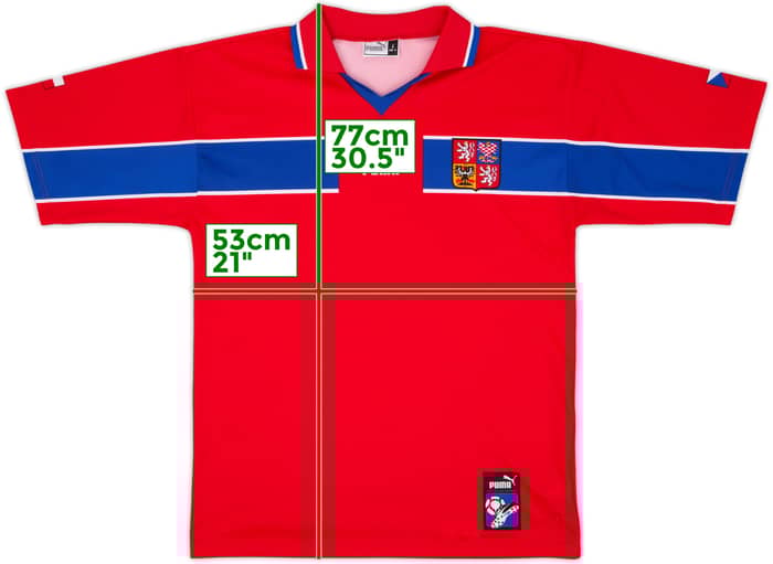 1998-00 Czech Republic Basic Home Shirt - 8/10 - (L)