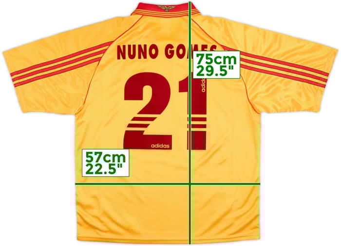 1998-99 Benfica Away Shirt Nuno Gomes #21 - 9/10 - (L)