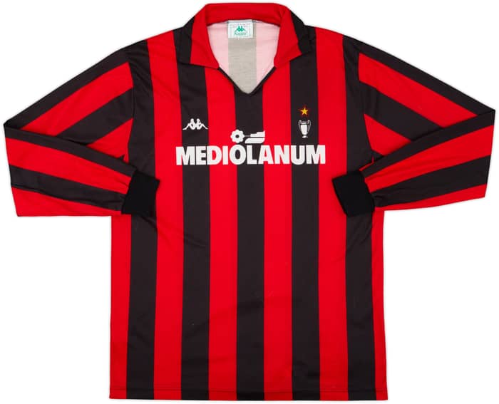 1988-89 AC Milan Home L/S Shirt - 9/10 - (XL)