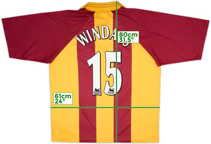 1999-01 Bradford Home Shirt Windass #15 - 9/10 - (XL)