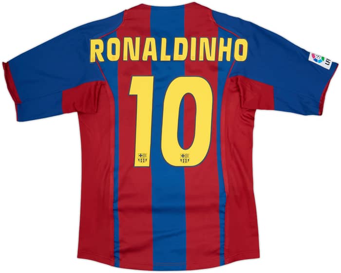 2004-05 Barcelona Home Shirt Ronaldinho #10 - 8/10 - (S)