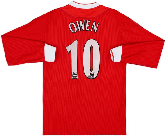 Camiseta de local del Liverpool 2002-04 L/S Owen #10 - 6/10 - (S)