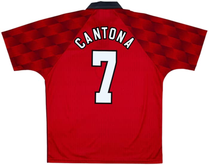 1996-98 Manchester United Home Shirt Cantona #7 - 8/10 - (L)
